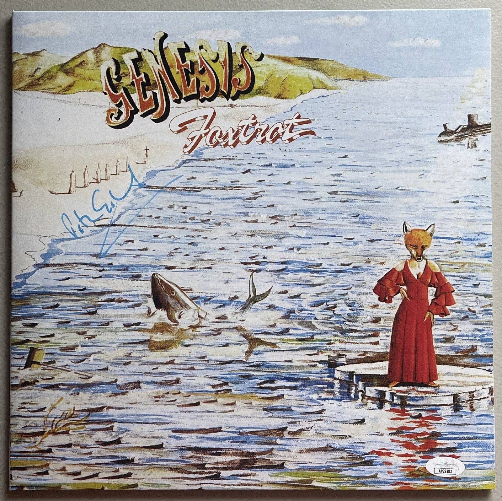 Peter Gabriel Signed Autographed Genesis Foxtrot Vinyl Album JSA Sledgehammer
