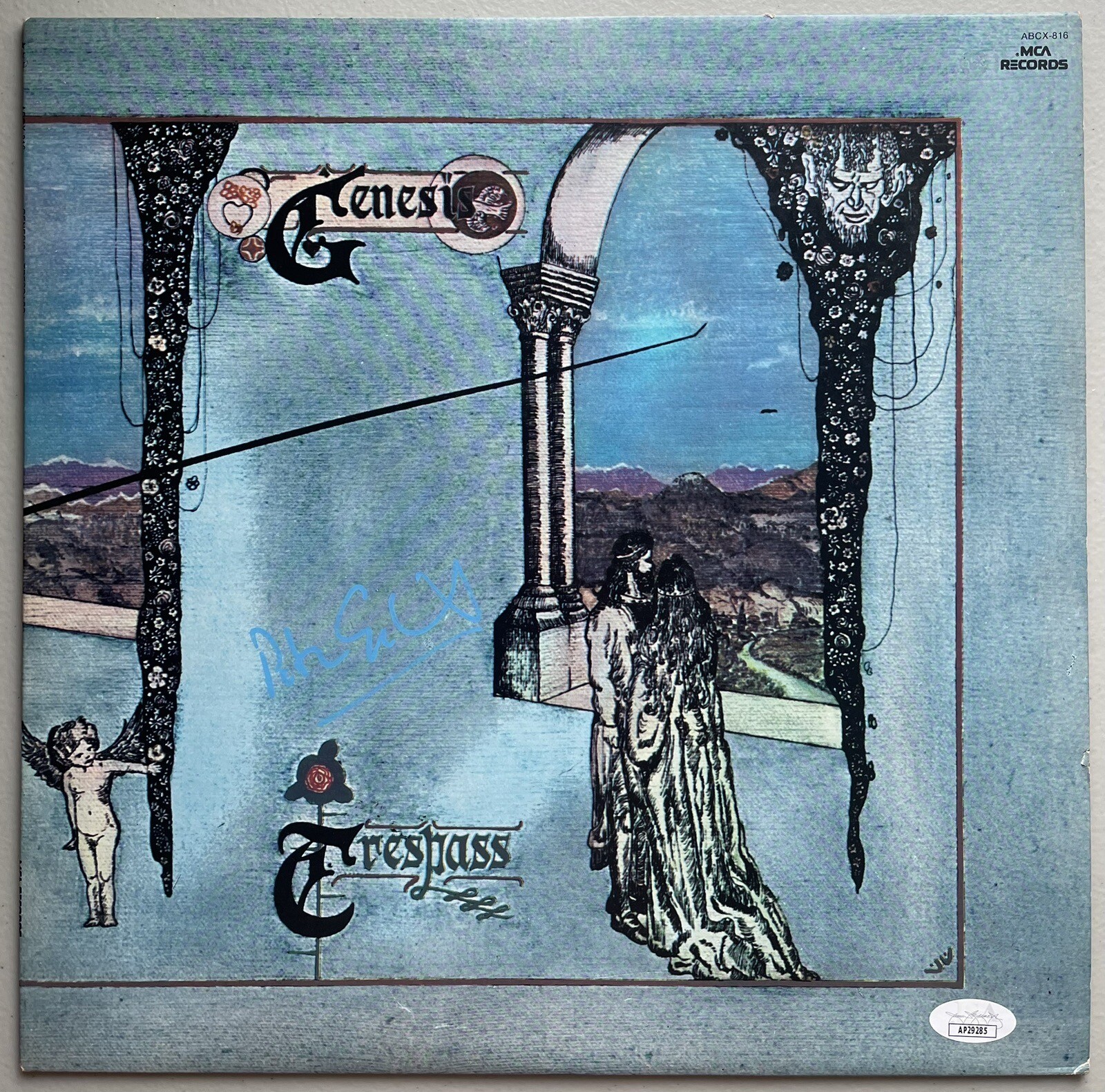 Peter Gabriel Signed Autographed Genesis Trespass Vinyl Album JSA Sledgehammer
