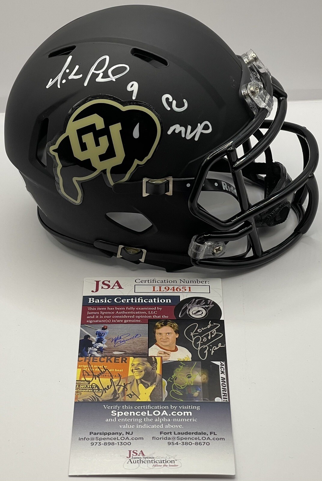 Mike Pritchard Signed Autographed Colorado Buffaloes Mini Helmet JSA
