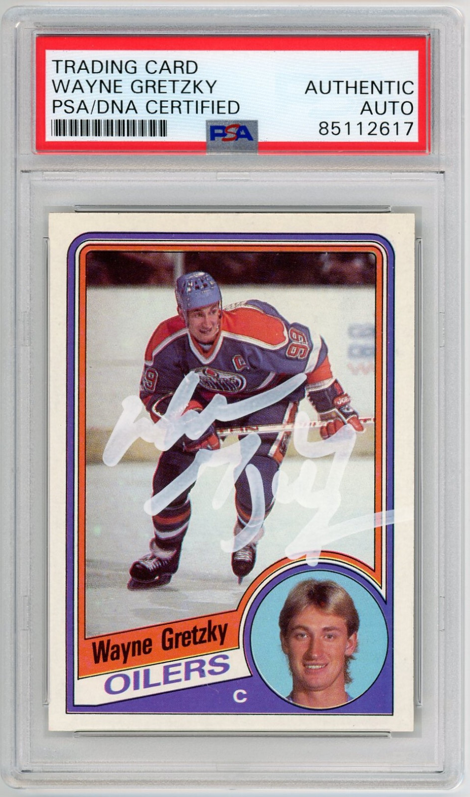 Oilers Wayne Gretzky Signed 1984 Topps Card #51 Autographed PSA
