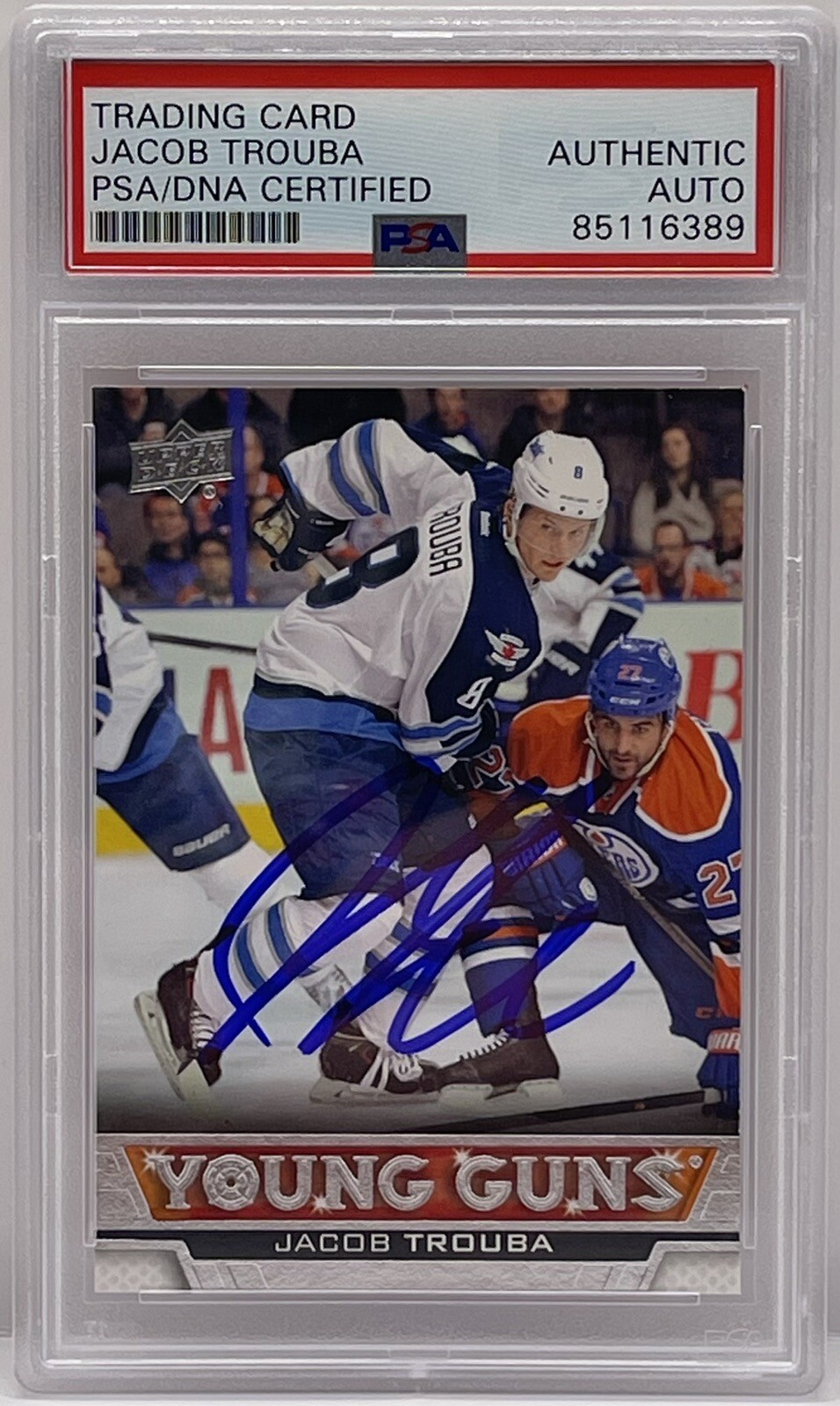 Jacob Trouba Signed 2013-14 Upper Deck Young Guns RC PSA/DNA Slabbed Rangers