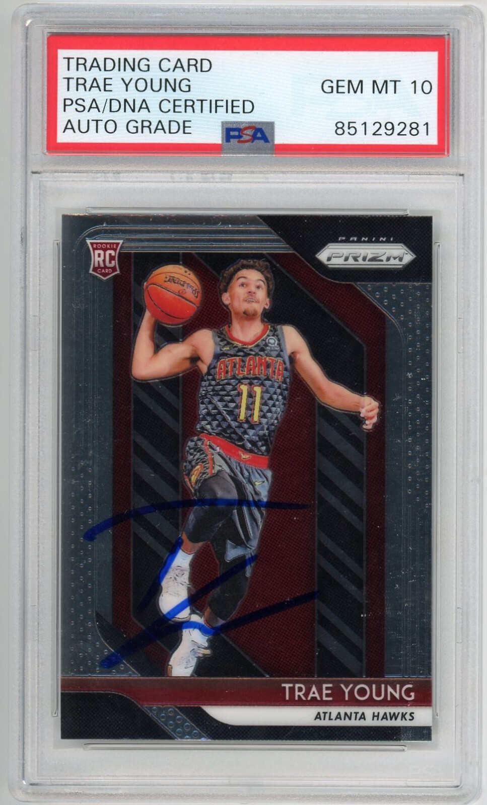 TRAE YOUNG SIGNED 2018-19 PANINI PRIZM #78 RC ROOKIE AUTO PSA 10 GEM MINT COLLECTIBLE MEMORABILIA