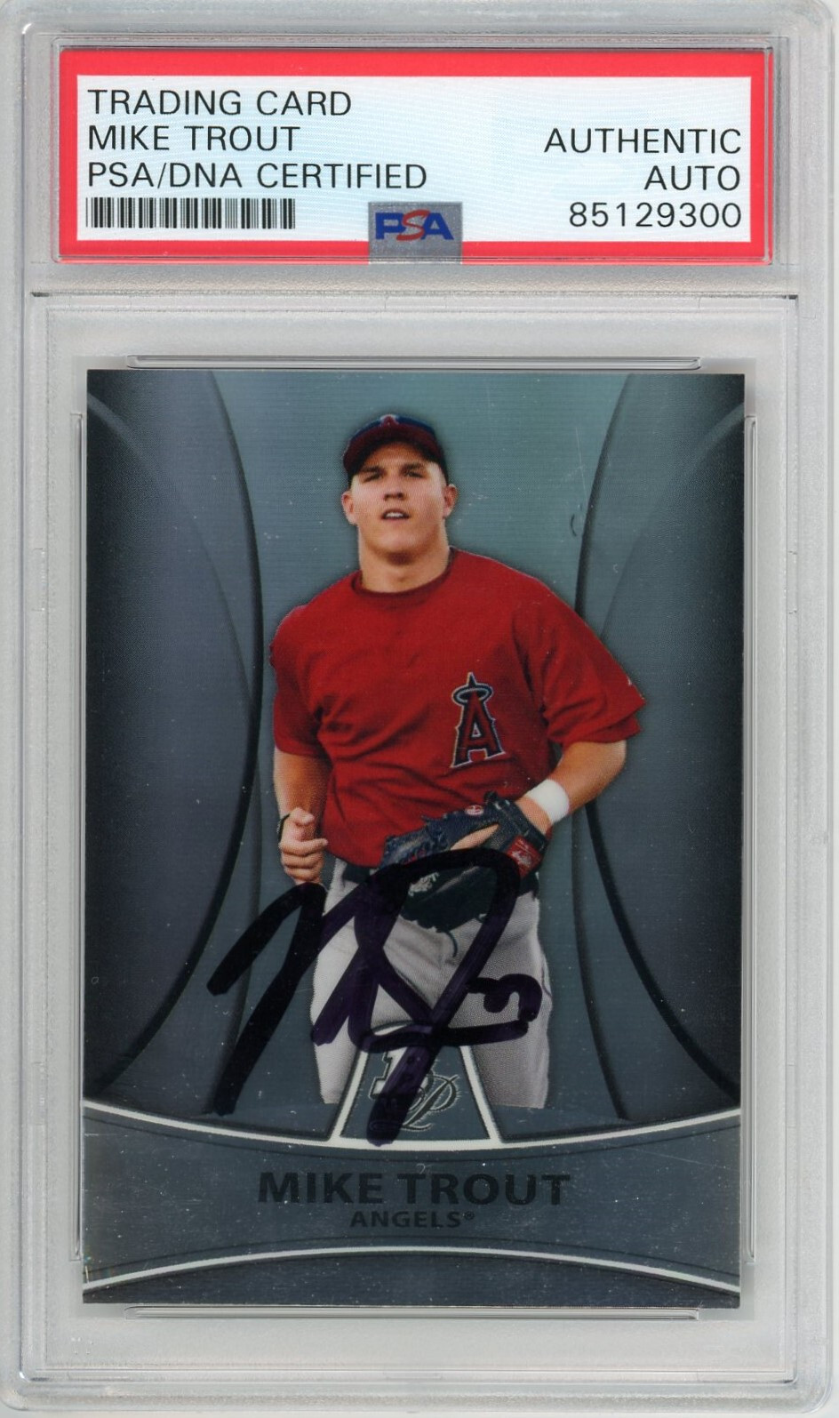 Mike Trout 2010 Bowman Platinum Prospects #PP5 Refractor 467/999 Auto PSA