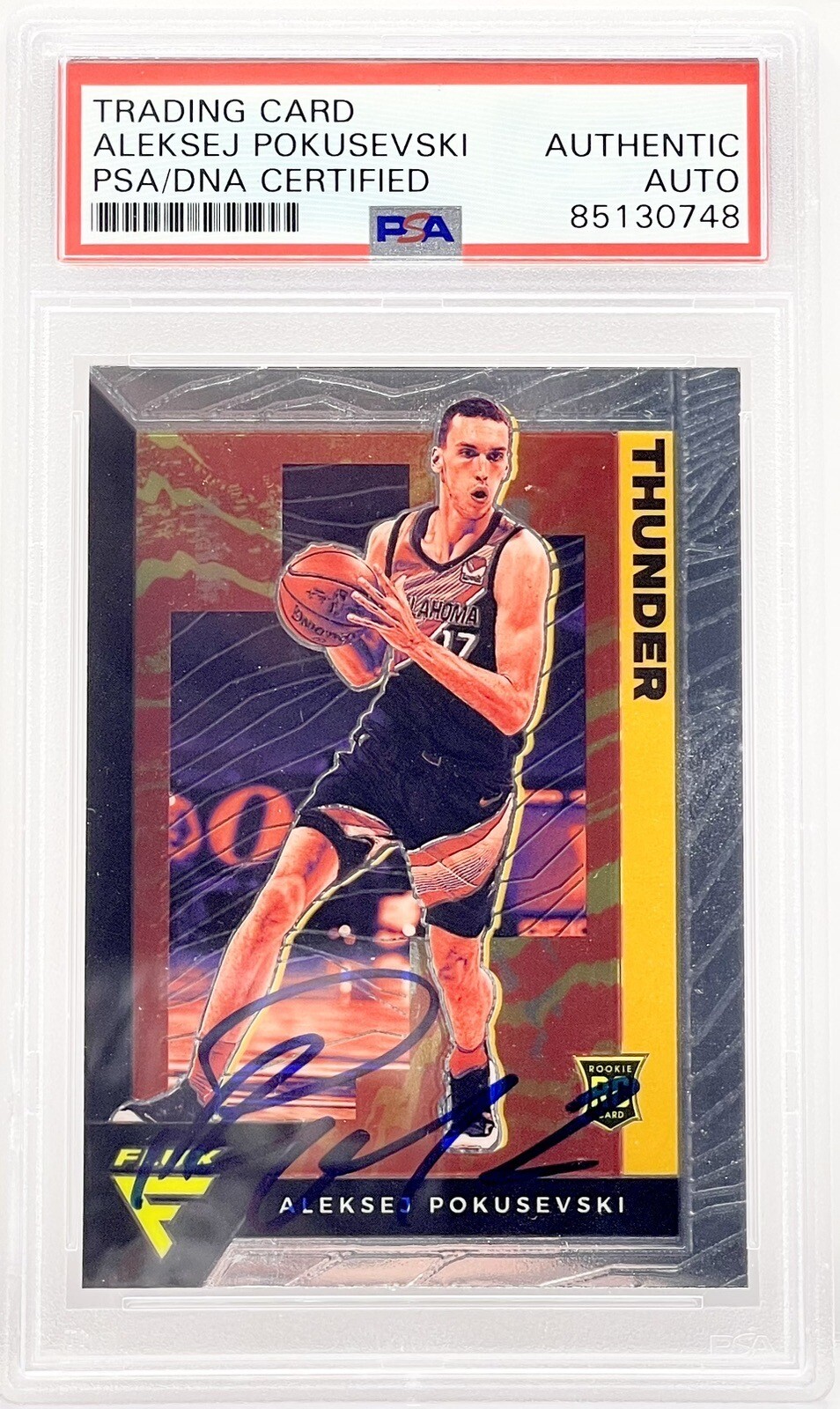 Aleksej Pokuševski Signed 2020-21 Chronicles Flux RC Thunder PSA/DNA Slab