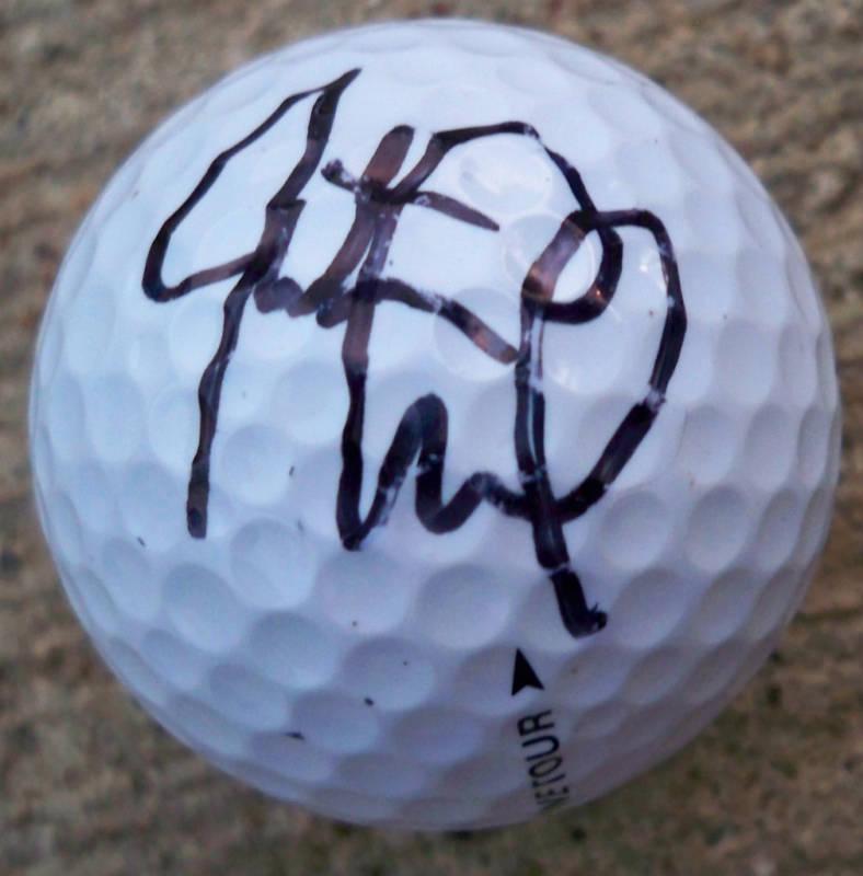 PGA JUSTIN LEONARD SIGNED AUTO USED NIKE GOLF BALL!
