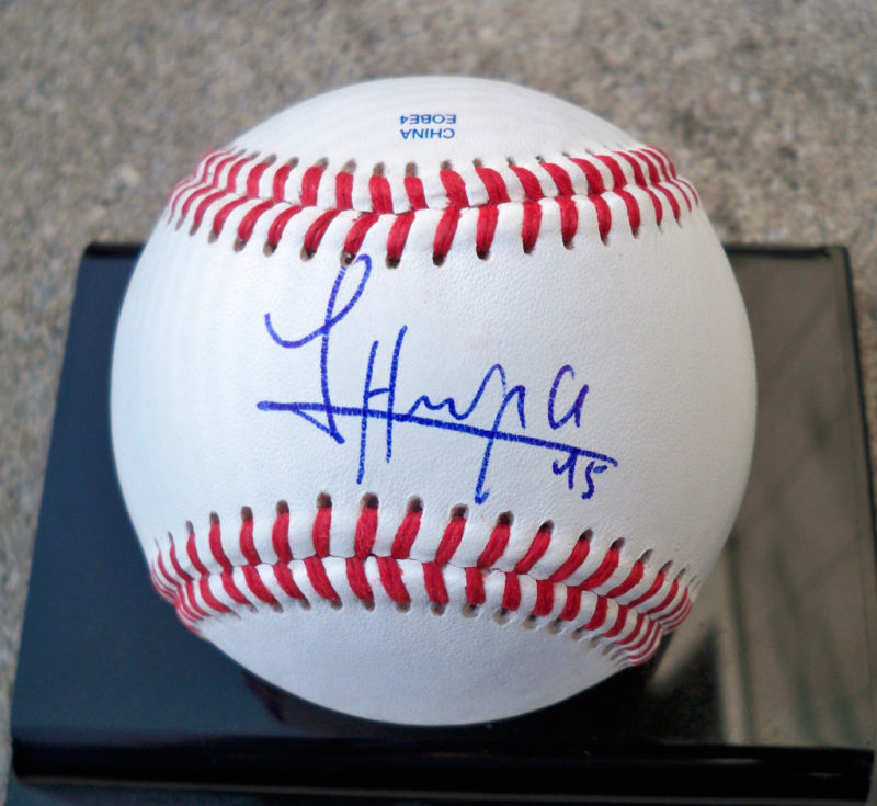 Rockies JHOULYS CHACIN Signed Auto Baseball COA PROOF
