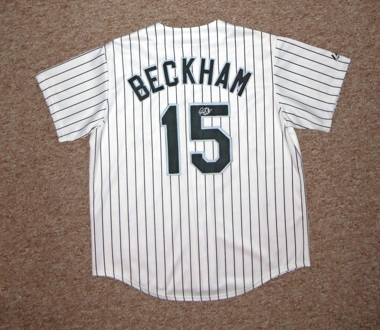 Chicago White Sox #14 GORDON BECKHAM Signed Autographed Jersey COA! PROOF
