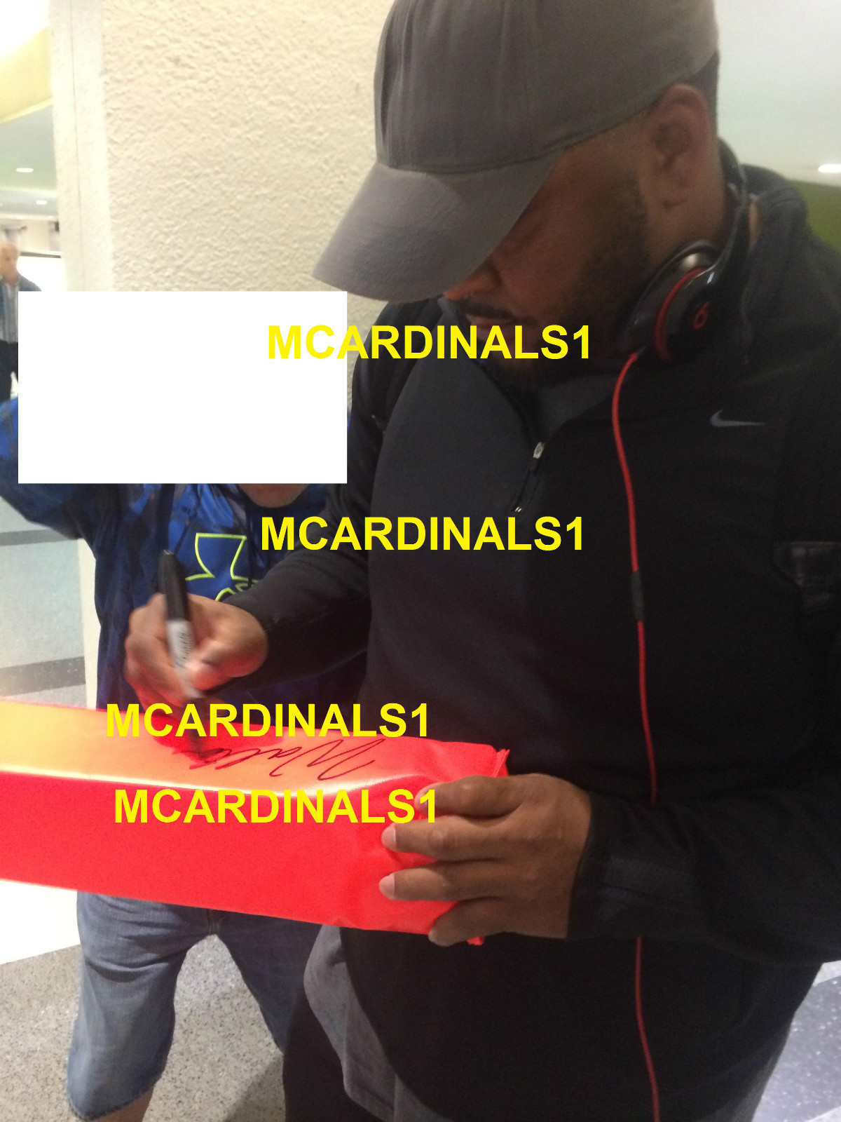 Seattle Seahawks WALTER JONES Signed Autographed Football Pylon COA PROOF HOF14
