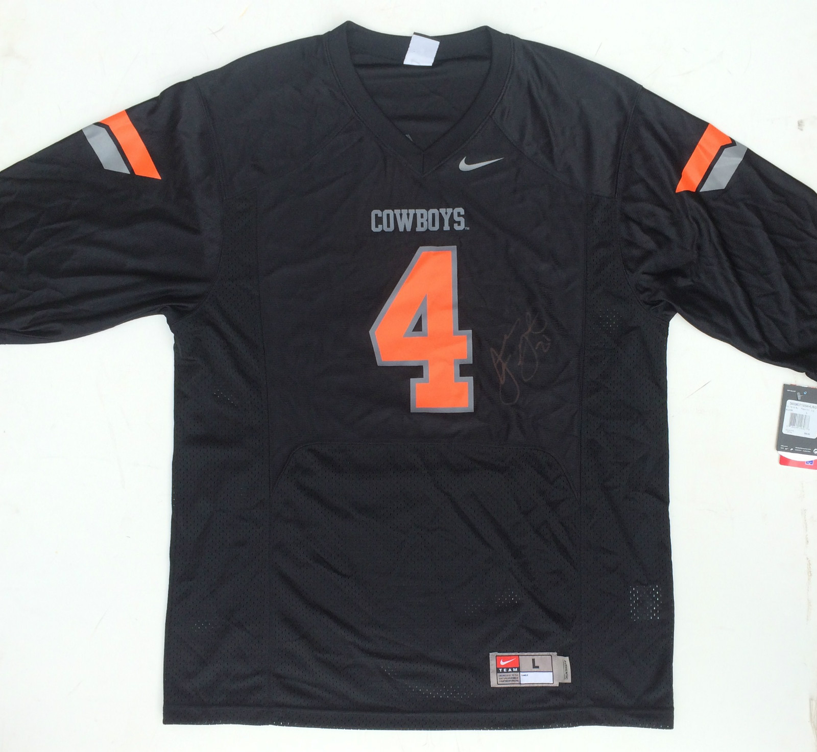 Oklahoma State #4 JUSTIN GILBERT Signed Autographed NIKE Football Jersey COA!
