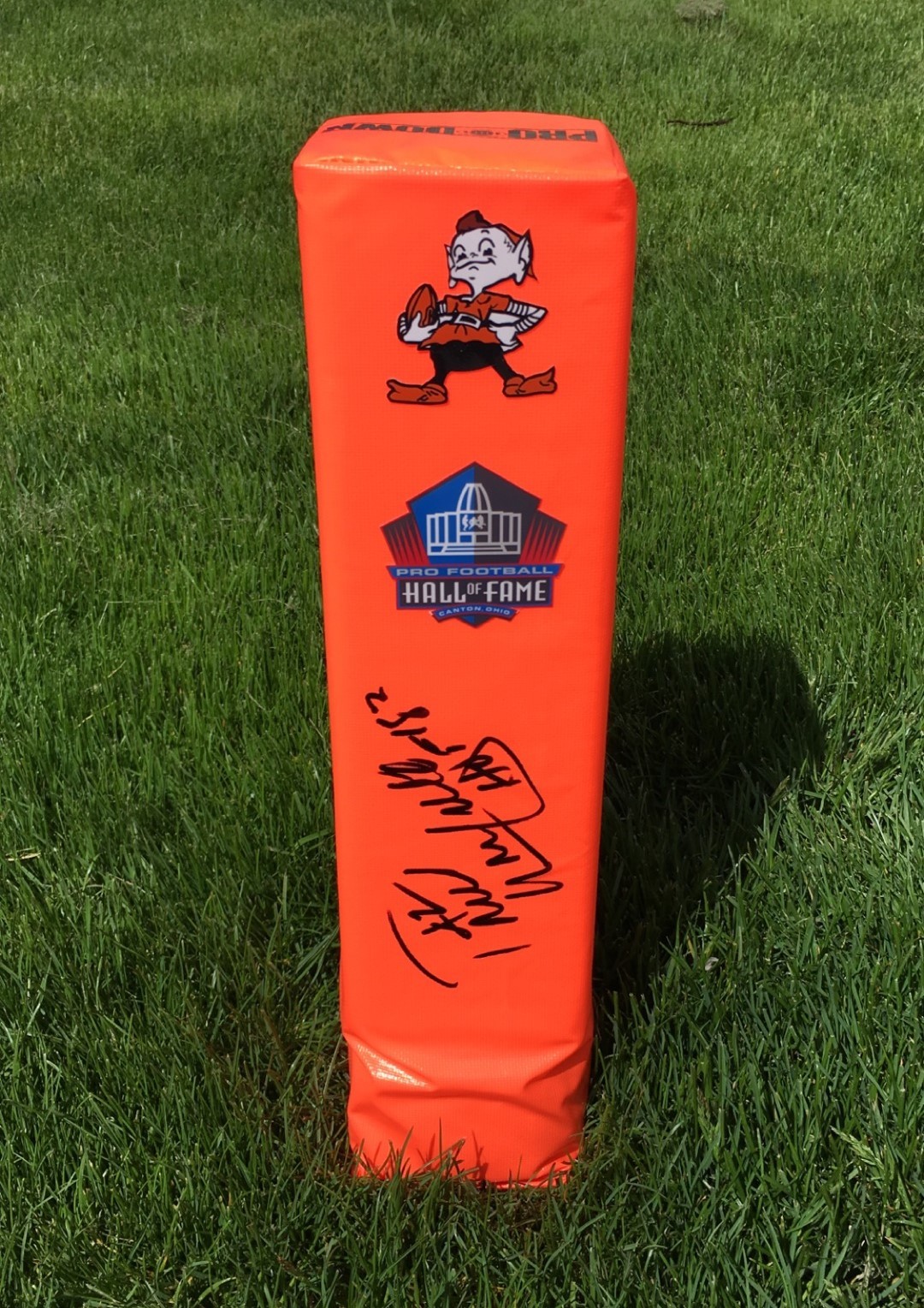 Cleveland Browns #42 PAUL WARFIELD Signed Autographed Football Pylon COA! HOF 83
