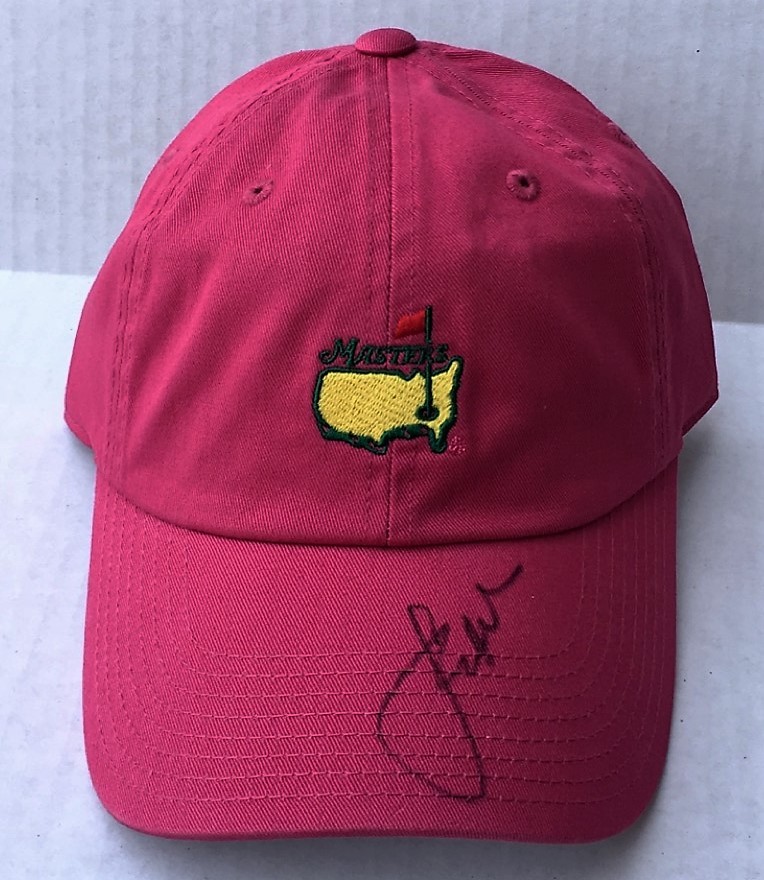 2015 Masters Champ JORDAN SPIETH Signed Autographed Pink Breast Cancer Hat COA
