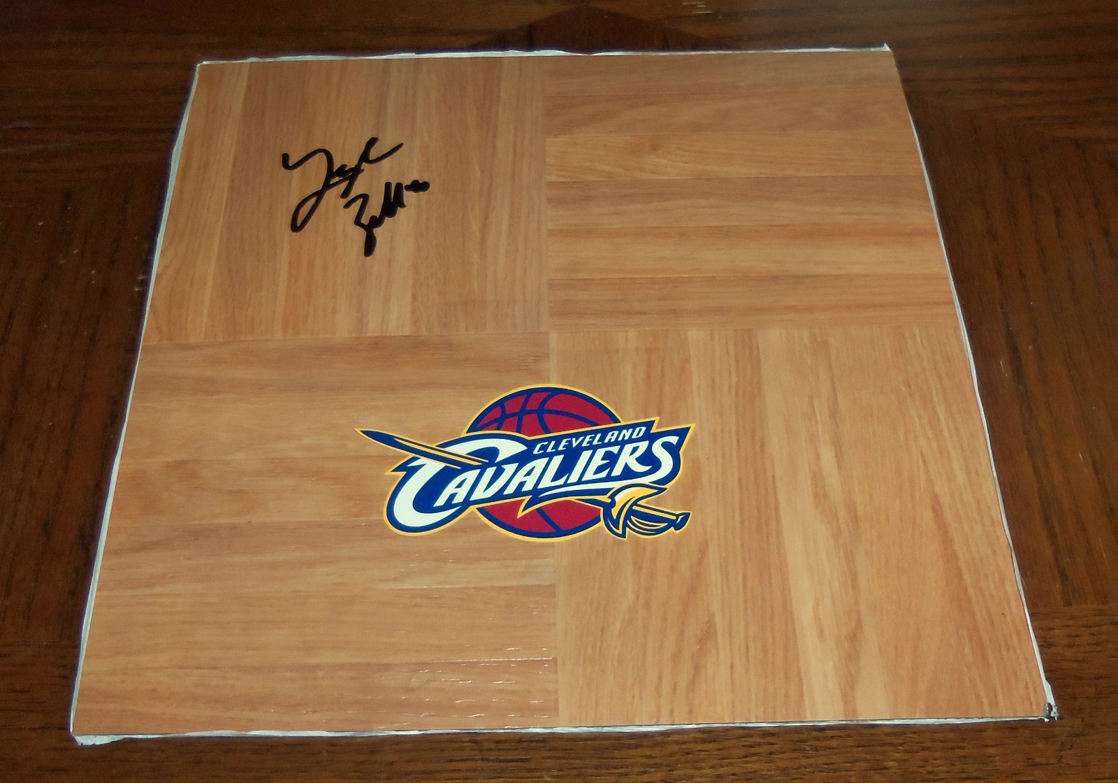 Cleveland Cavaliers TYLER ZELLER Signed Autographed Basketball Floor COA PROOF
