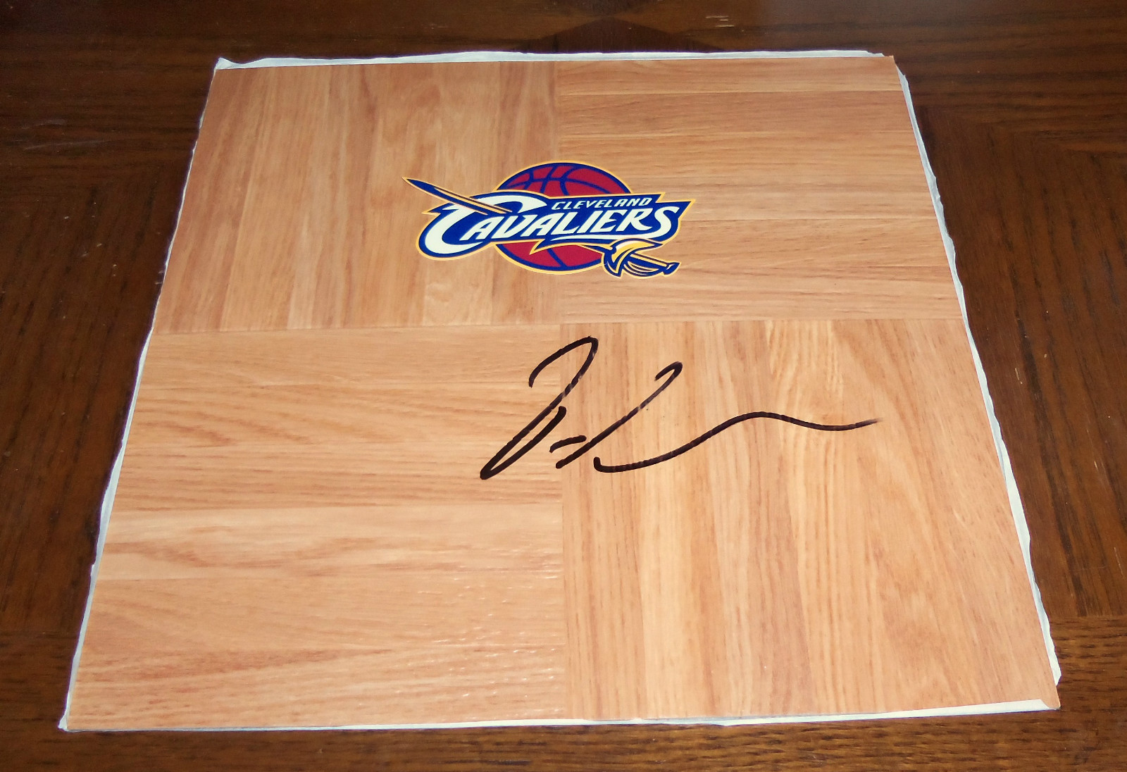 Cleveland Cavaliers TRISTAN THOMPSON Signed Autographed Basketball Floor PROOF
