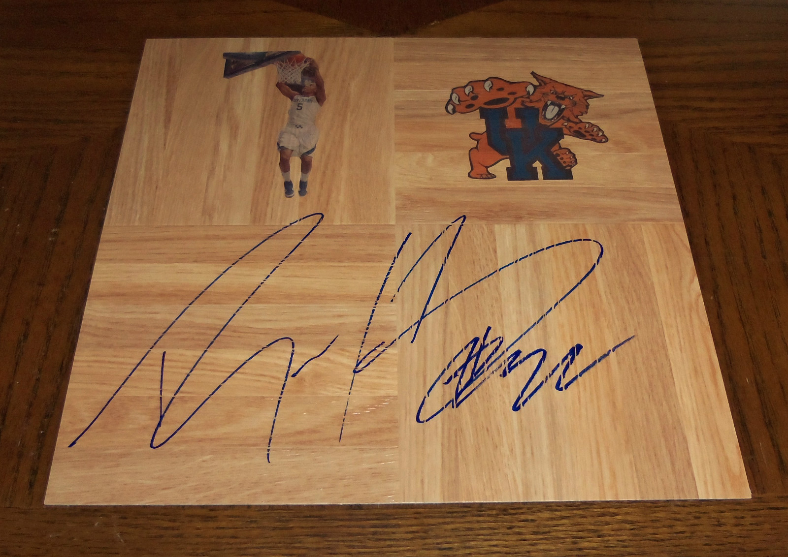 Kentucky RAMON HARRIS Signed Autographed Basketball Floor COA! UK GO BIG BLUE
