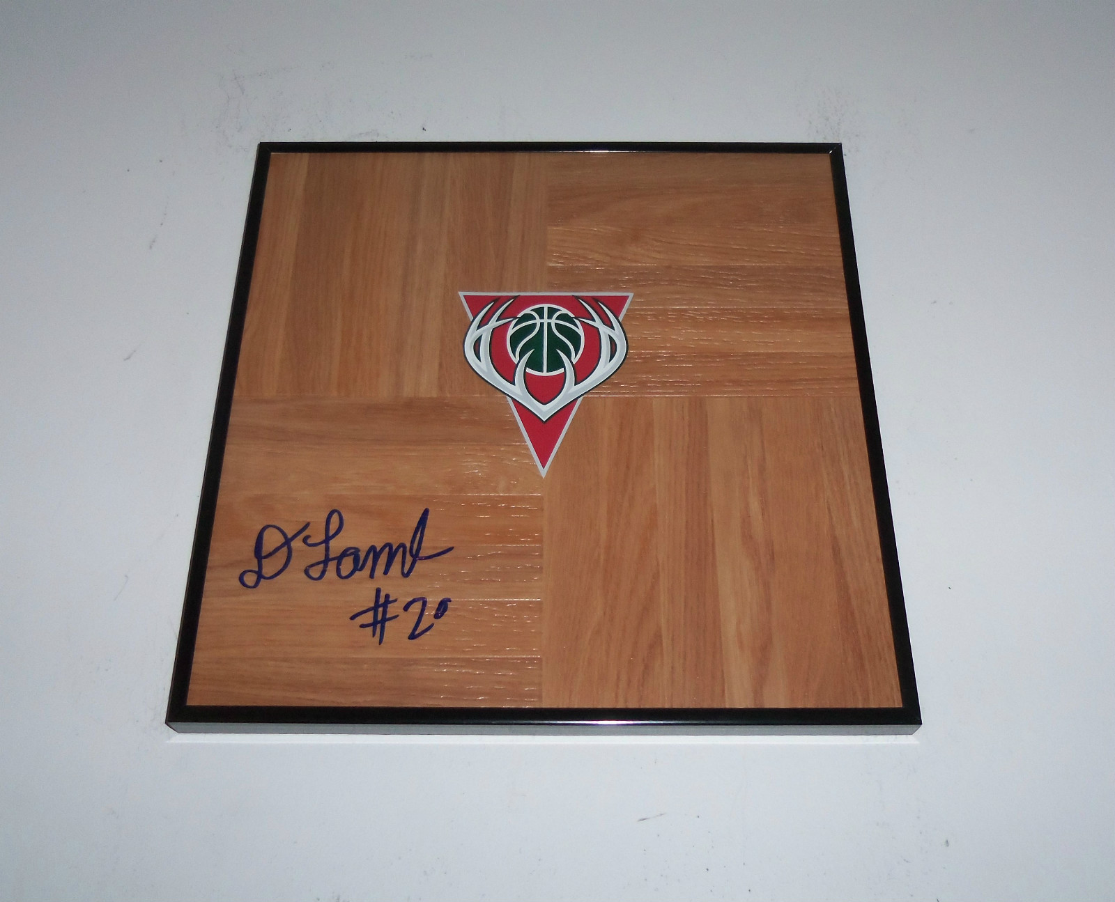 Milwaukee Bucks DORON LAMB Signed Autographed FRAMED Basketball Floor COA PROOF
