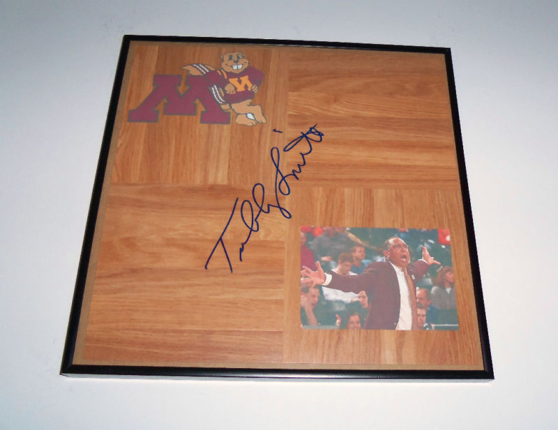 Minnesota TUBBY SMITH Signed FRAMED Basketball Floor
