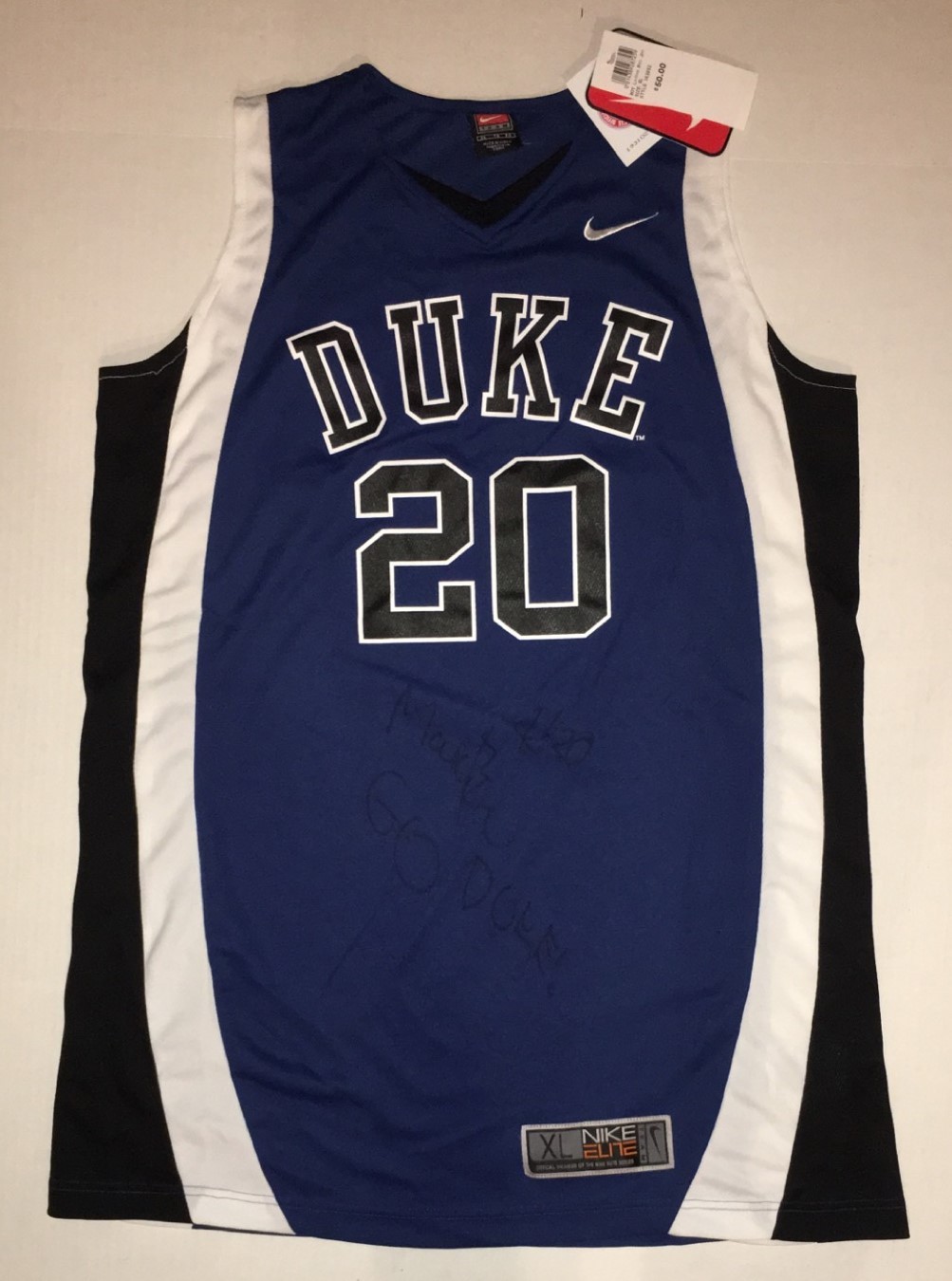 Duke Blue Devils MARQUES BOLDEN Signed Autographed Basketball Jersey COA GO DUKE
