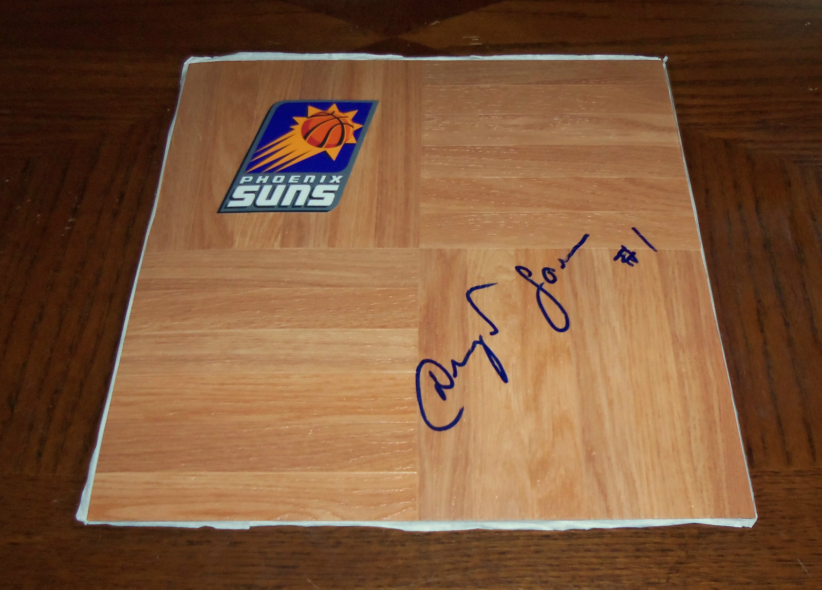 Phoenix Suns GORON DRAGIC Signed Autographed Basketball Floor COA! PROOF
