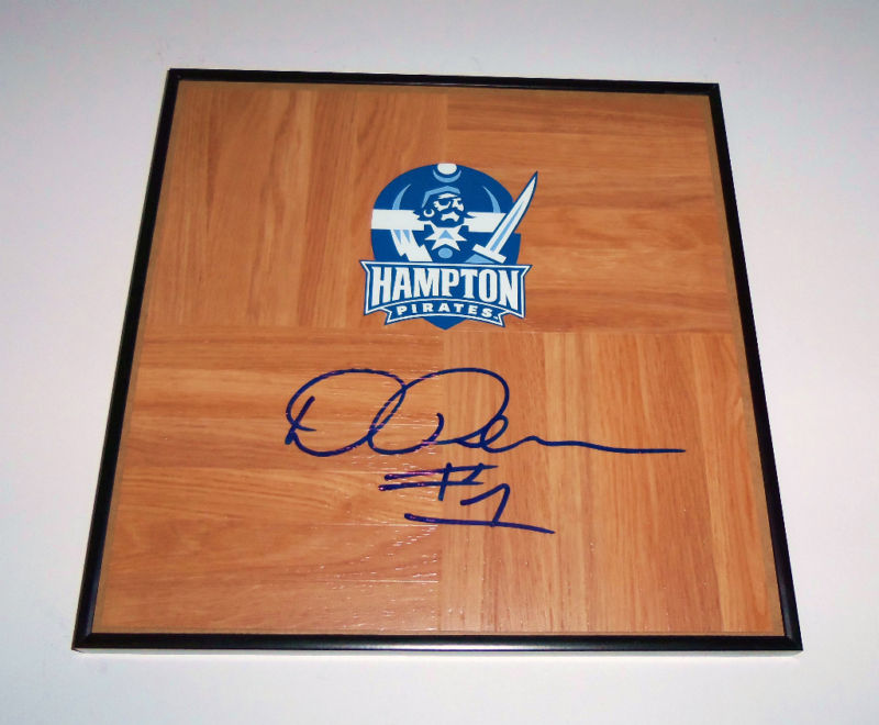 Hampton DARRION PELLUM Signed FRAMED Basketball PROOF
