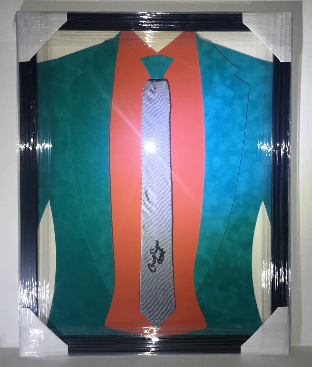PSA/DNA Reporter CRAIG SAGER Signed Autographed Custom FRAMED Tie #SAGERSTRONG
