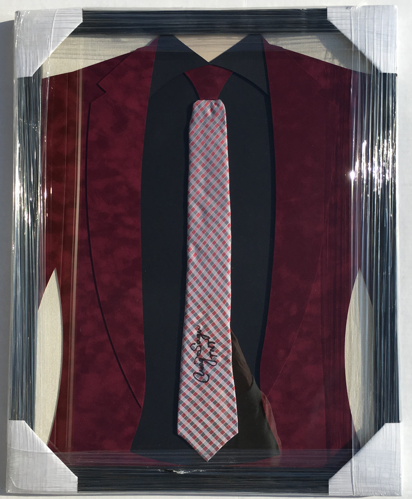 PSA/DNA Reporter CRAIG SAGER Signed Autographed Custom FRAMED Tie #SAGERSTRONG
