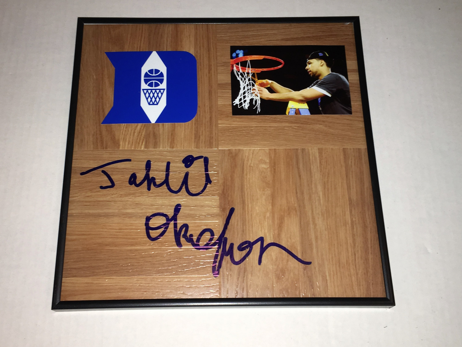 Duke Blue Devils JAHLIL OKAFOR Signed Autographed Basketball Floor COA! GO DUKE
