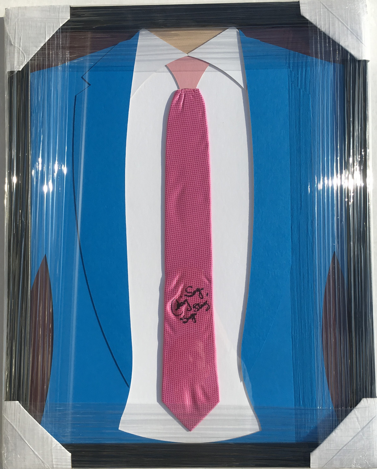PSA/DNA Reporter CRAIG SAGER Signed Autographed Custom FRAMED Tie #SAGERSTRONG
