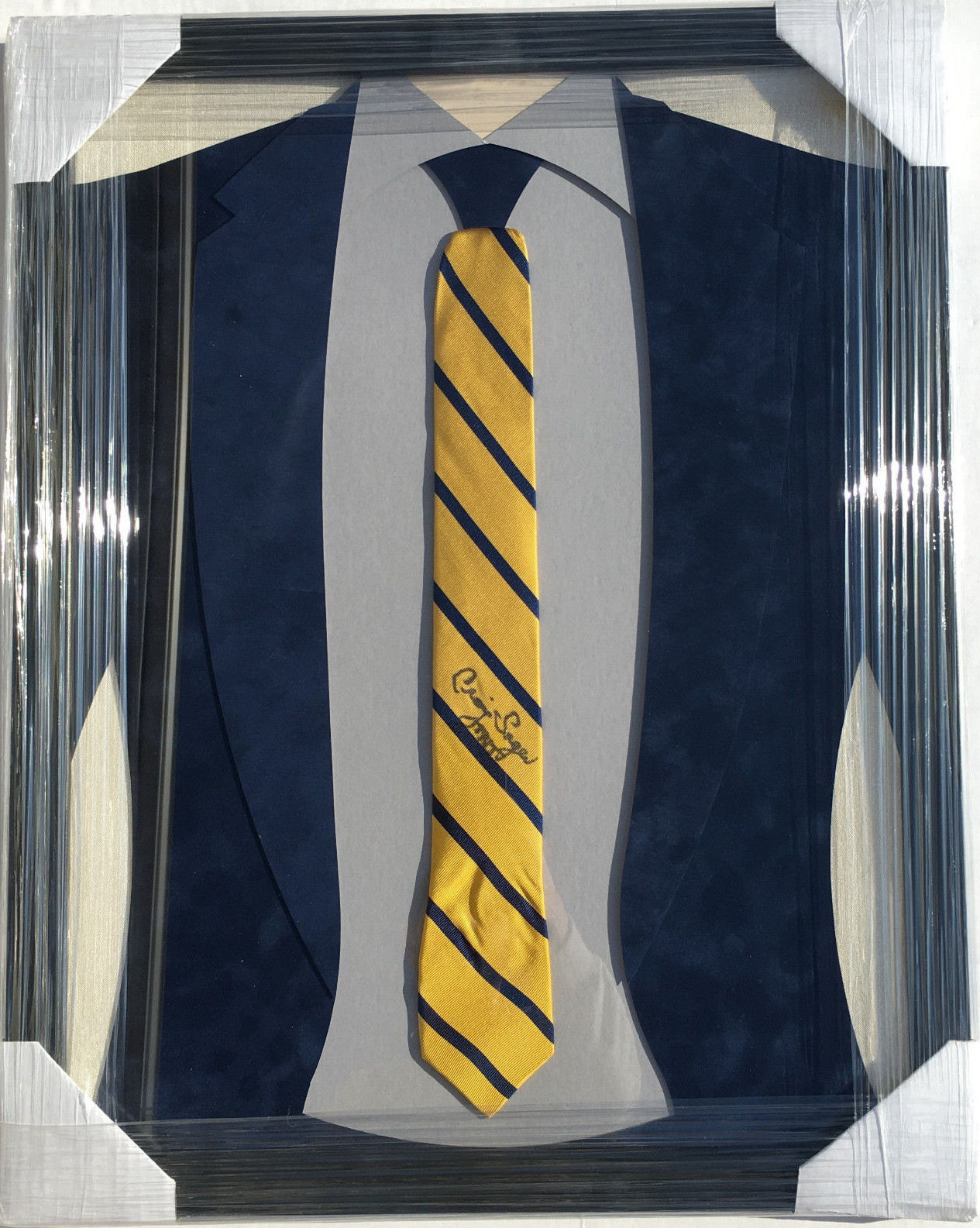 PSA/DNA Reporter CRAIG SAGER Signed Autographed Custom FRAMED Tie #SAGERSTRONG
