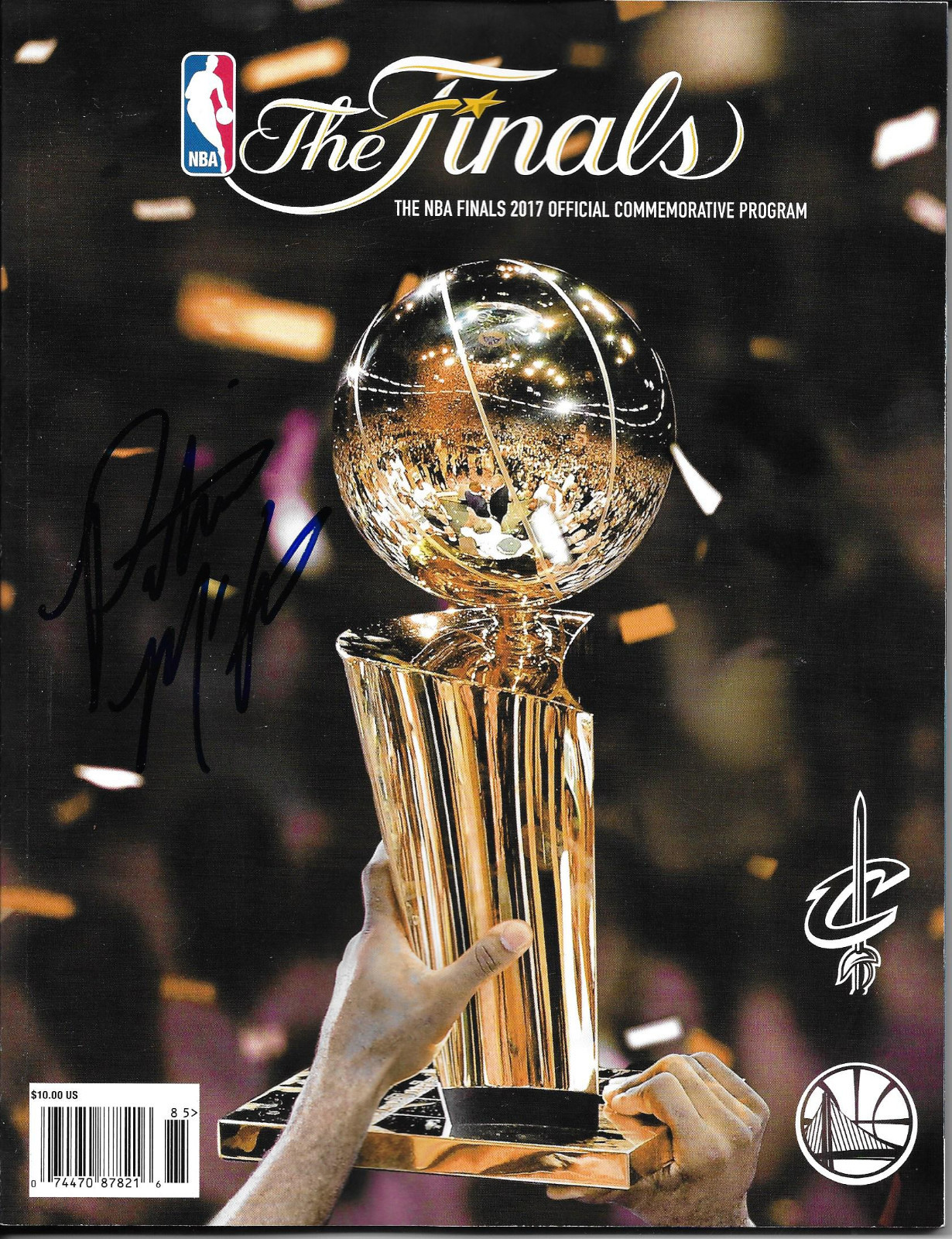 GS Warriors PATRICK MCCAW Signed Autographed NBA FINALS Program Basketball COA!
