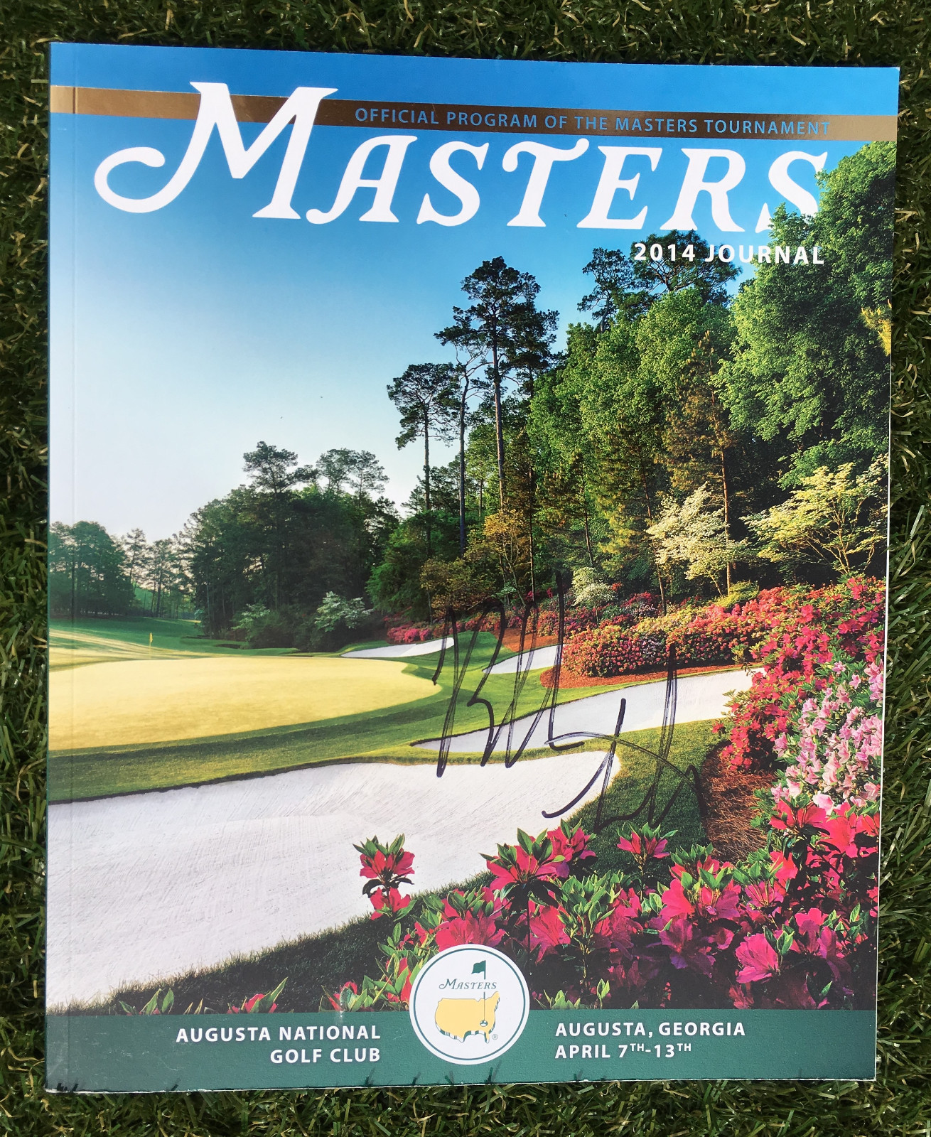 Masters Champ BUBBA WATSON Signed Autographed 2014 Masters Program Journal COA
