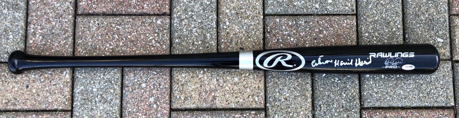 PSA/DNA Yankees ESTEVAN FLORIAL Signed Autographed Black Baseball Bat FULL SIG
