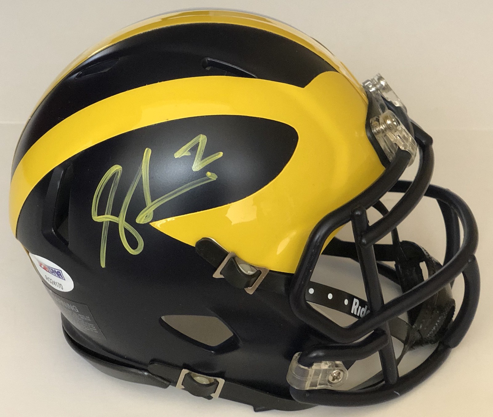 PSA/DNA Michigan SHEA PATTERSON & RASHAN GARY Signed Autographed Mini Helmet
