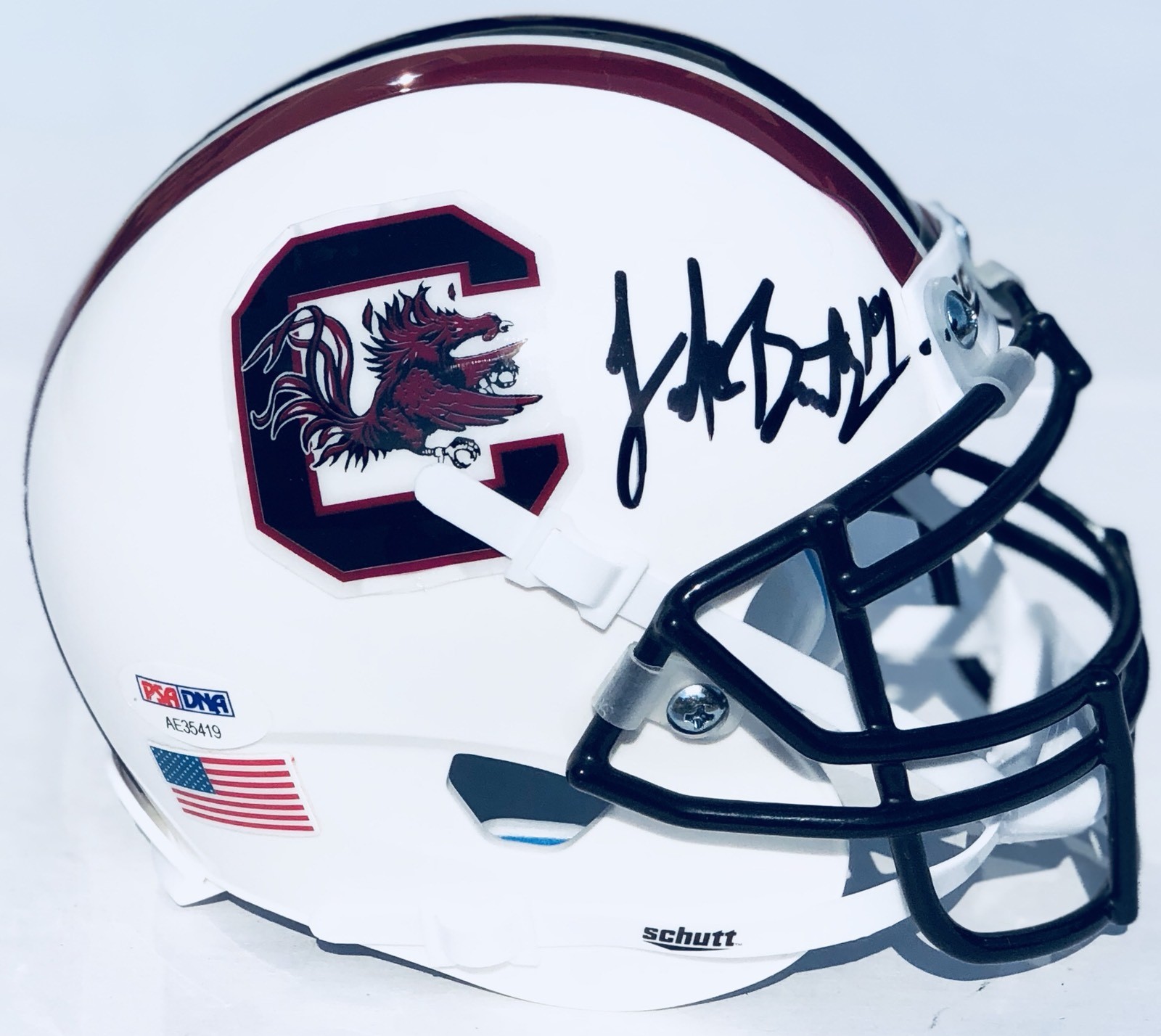 PSA/DNA South Carolina Gamecocks JAKE BENTLEY Signed Autographed Mini Helmet

