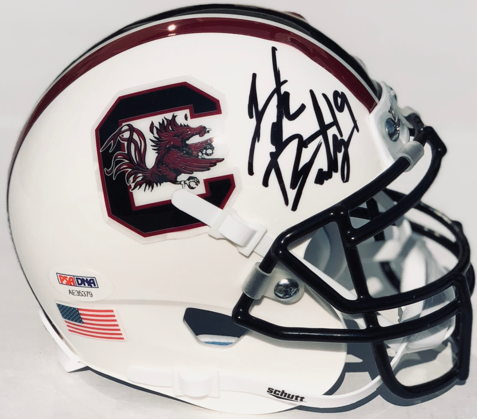 PSA/DNA South Carolina Gamecocks JAKE BENTLEY Signed Autographed Mini Helmet
