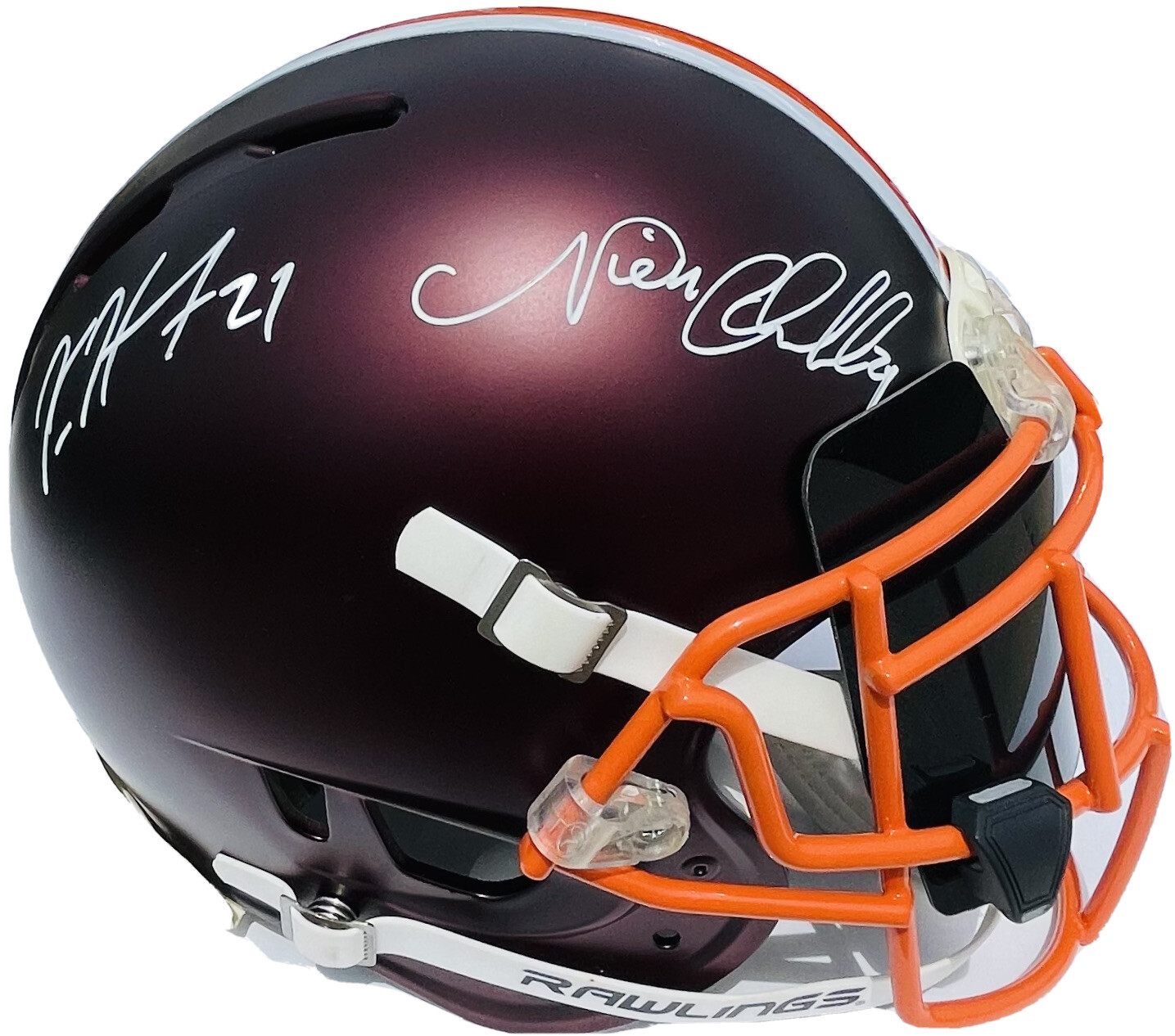 Browns NICK CHUBB & KAREEM HUNT Signed Autographed Authentic Football Helmet BAS
