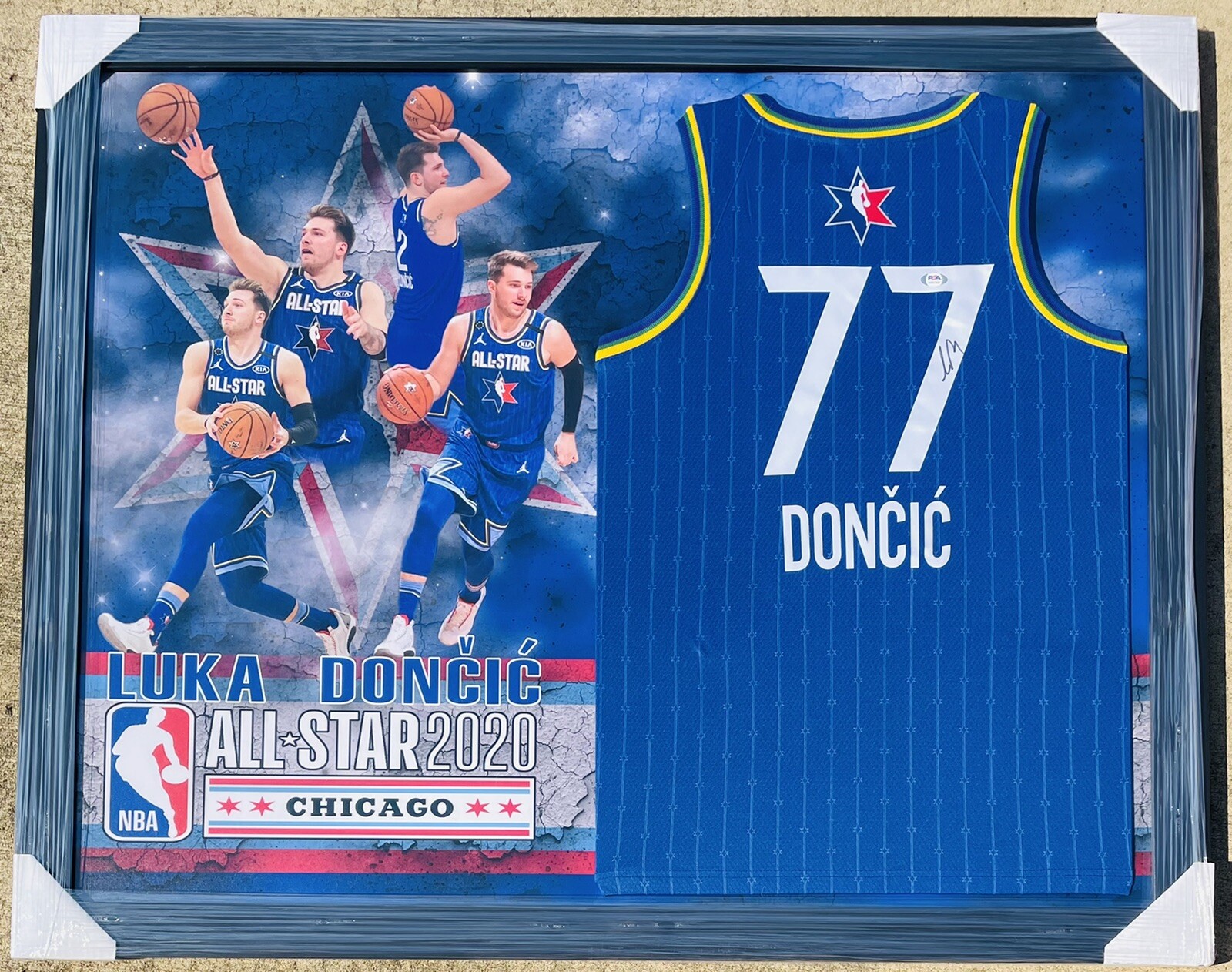 PSA/DNA LUKA DONCIC SIGNED DALLAS MAVERICKS 2020 ALL STAR GAME BASKETBALL JERSEY
