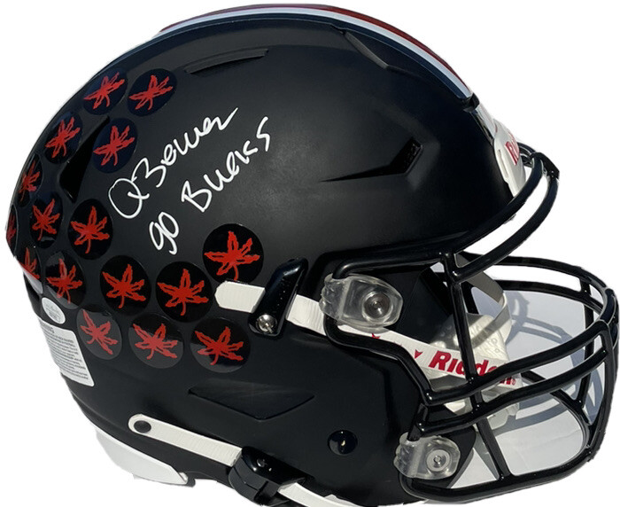 OHIO STATE BUCKEYES #3 QUINN EWERS SIGNED ECLIPSE SPEED FLEX FOOTBALL HELMET JSA
