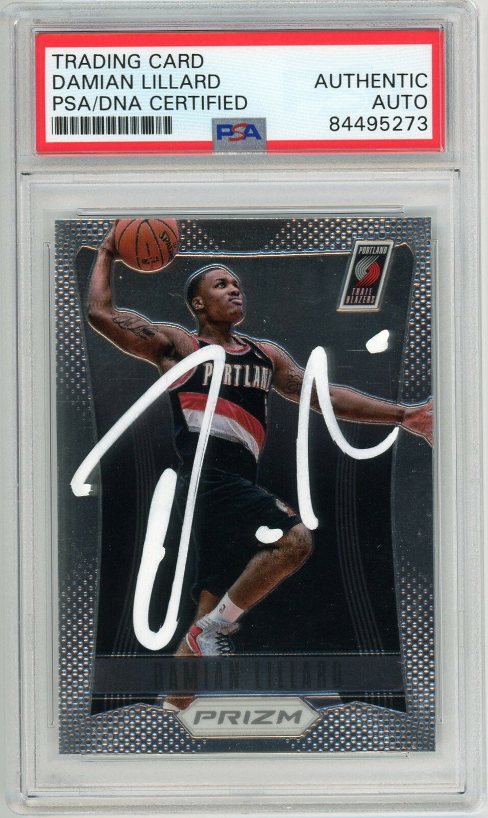 PSA/DNA DAMIAN LILLARD 2012-13 PANINI PRIZM ROOKIE CARD #245 RC SIGNED AUTO

