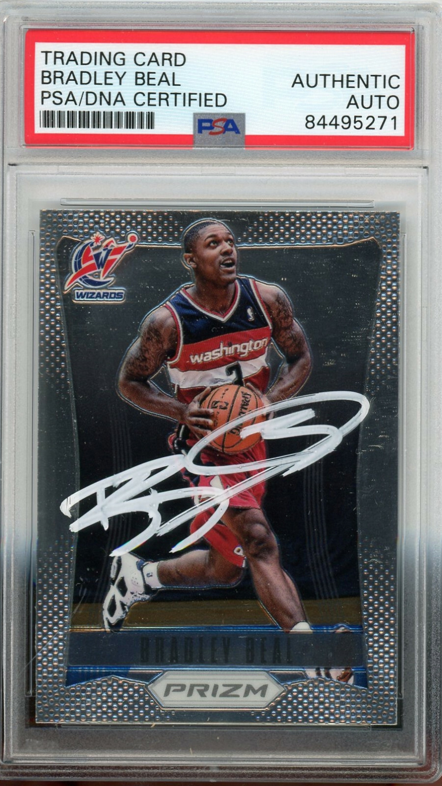 PSA/DNA BRADLEY BEAL 2012-13 PANINI PRIZM ROOKIE CARD #238 RC SIGNED AUTO
