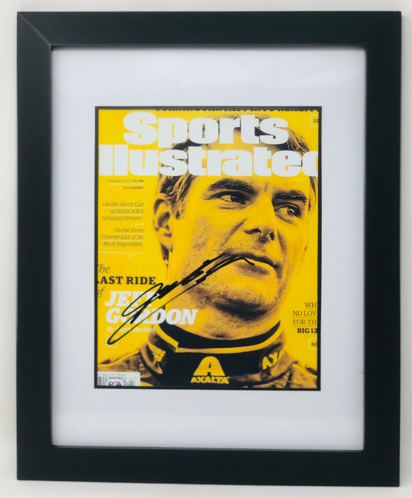 PSA/DNA Nascar JEFF GORDON Signed Autographed FRAMED Sports Illustrated Cover
