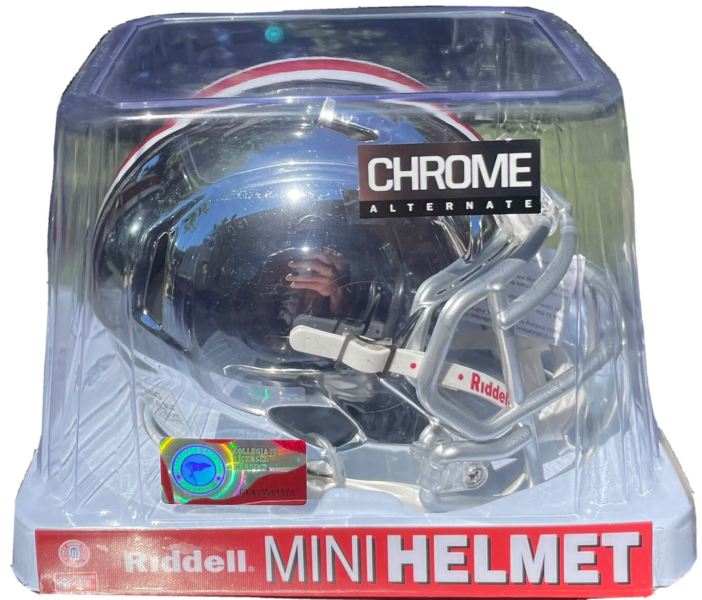 OHIO STATE BUCKEYES Riddell NCAA Speed CHROME Mini Football Helmet
