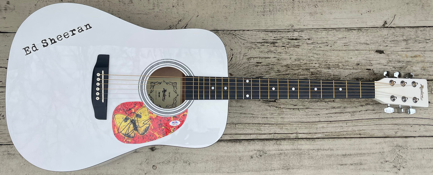Shivers ED SHEERAN Autographed Signed Limited Edition Acoustic Guitar PSA/DNA
