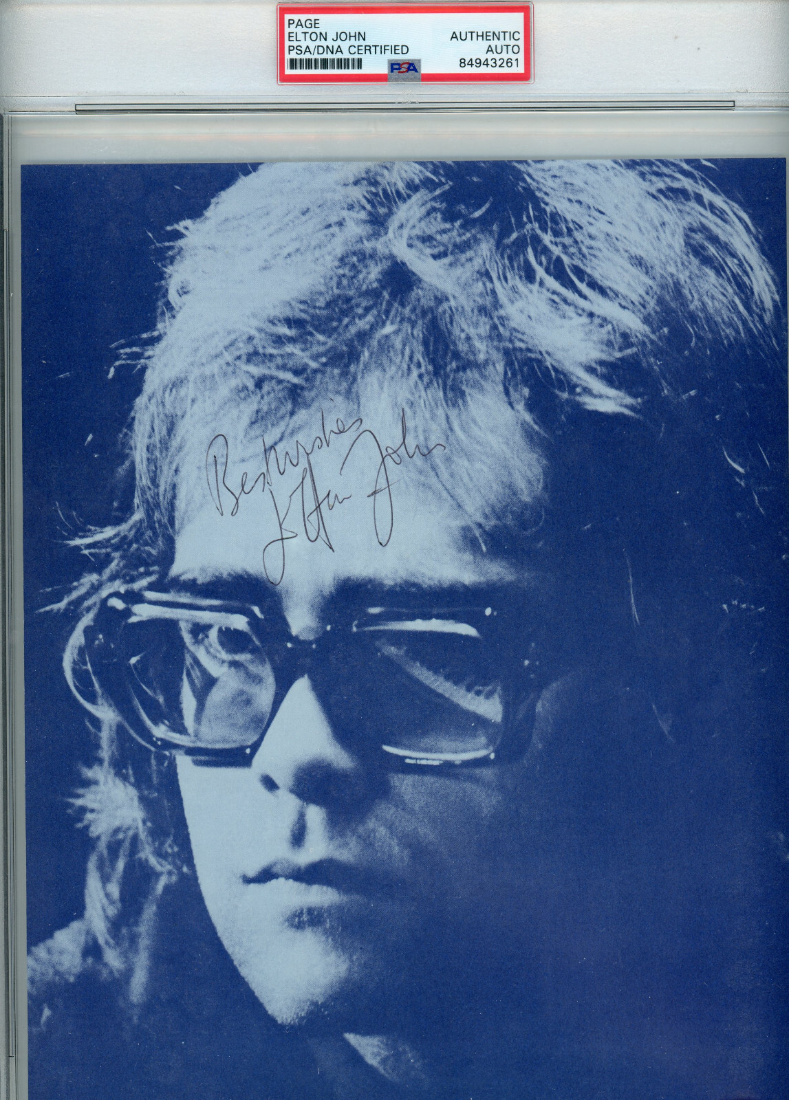 Legendary ELTON JOHN Autographed Signed Album Page PSA/DNA
