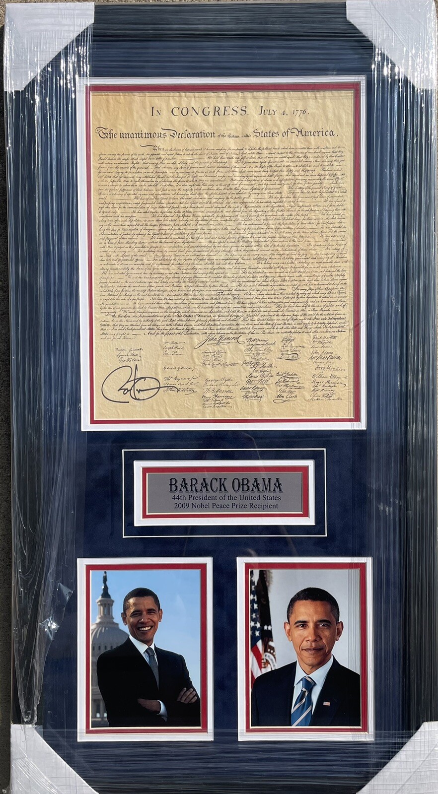PSA/DNA President BARACK OBAMA Signed Autographed Declaration Of Independence
