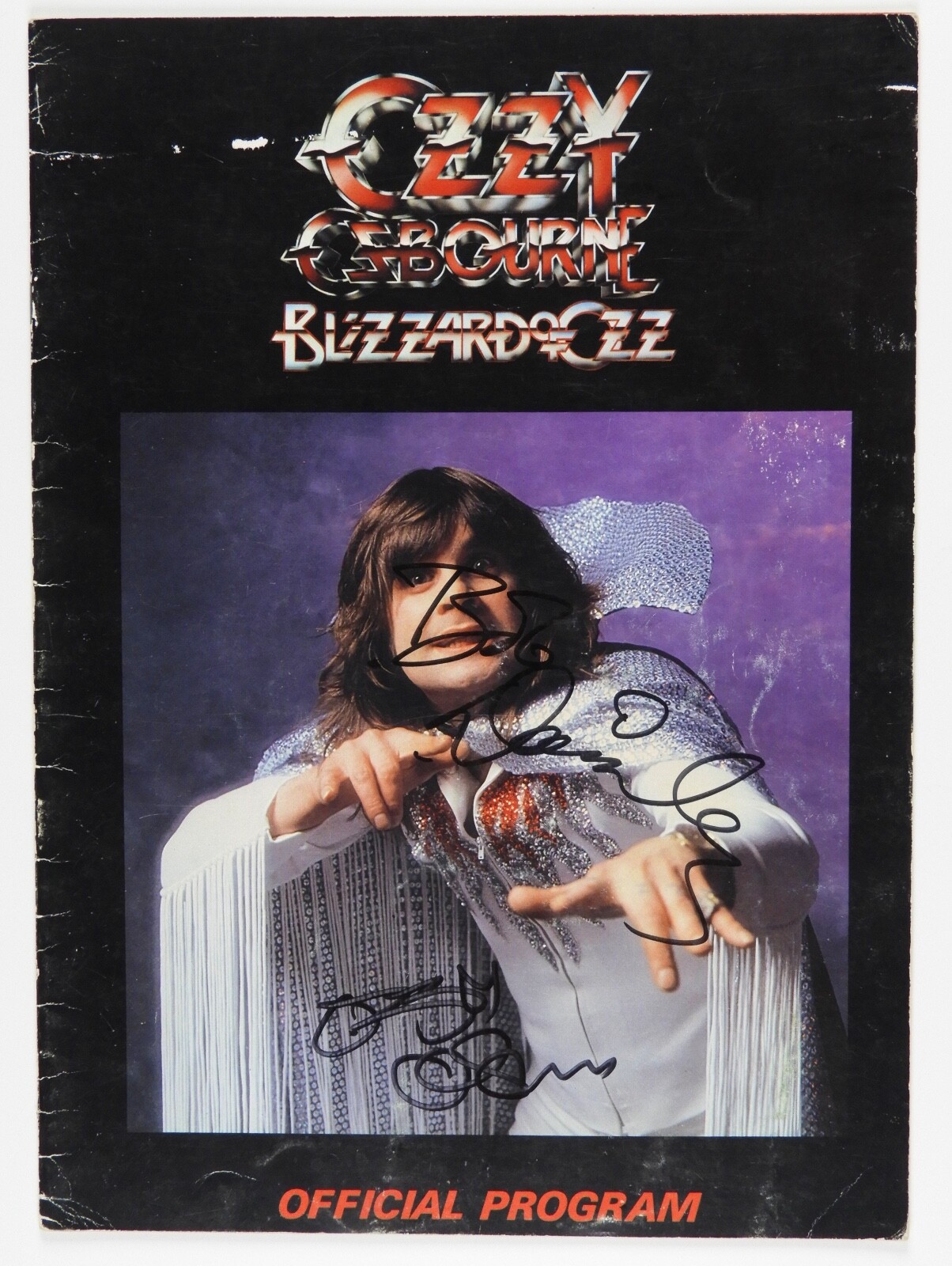 Ozzy Osbourne Autograph Signed Bob Daisley Blizzard Of Ozz Tour Book program
