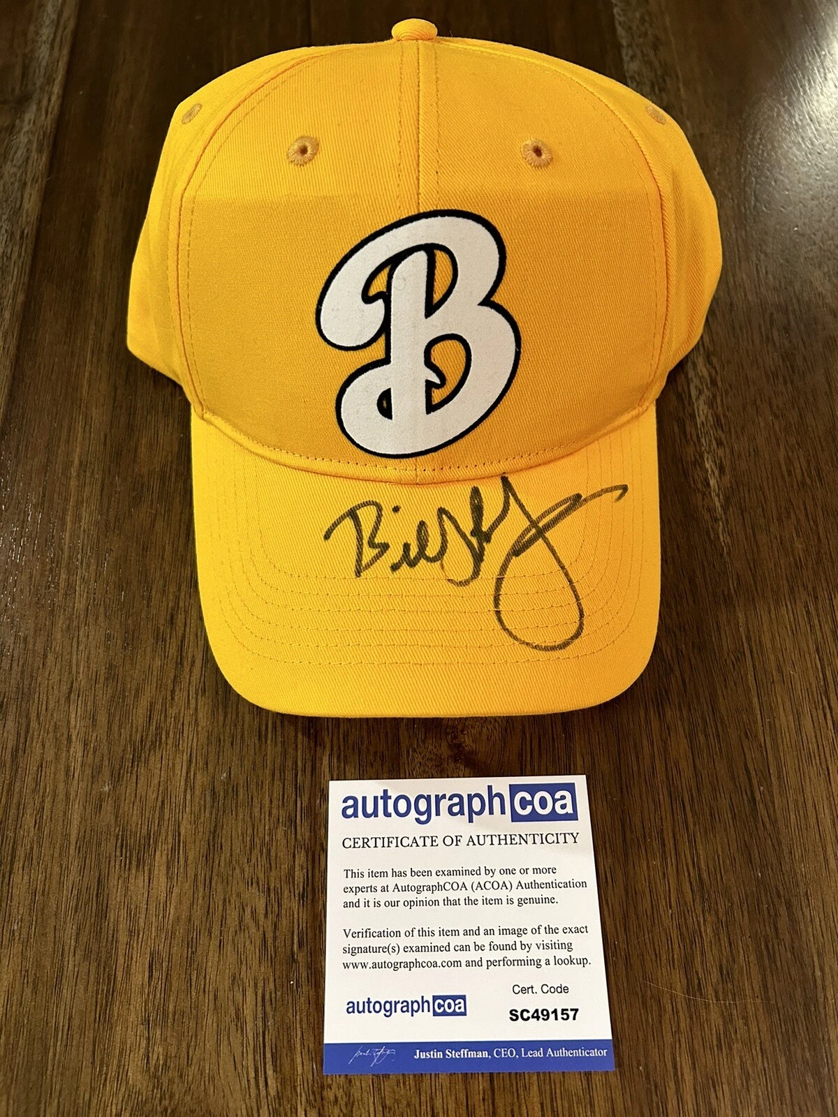 Billy Bob Thornton ‘Bad News Bears’ Signed Autograph Hat ‘Morris’ ACOA
