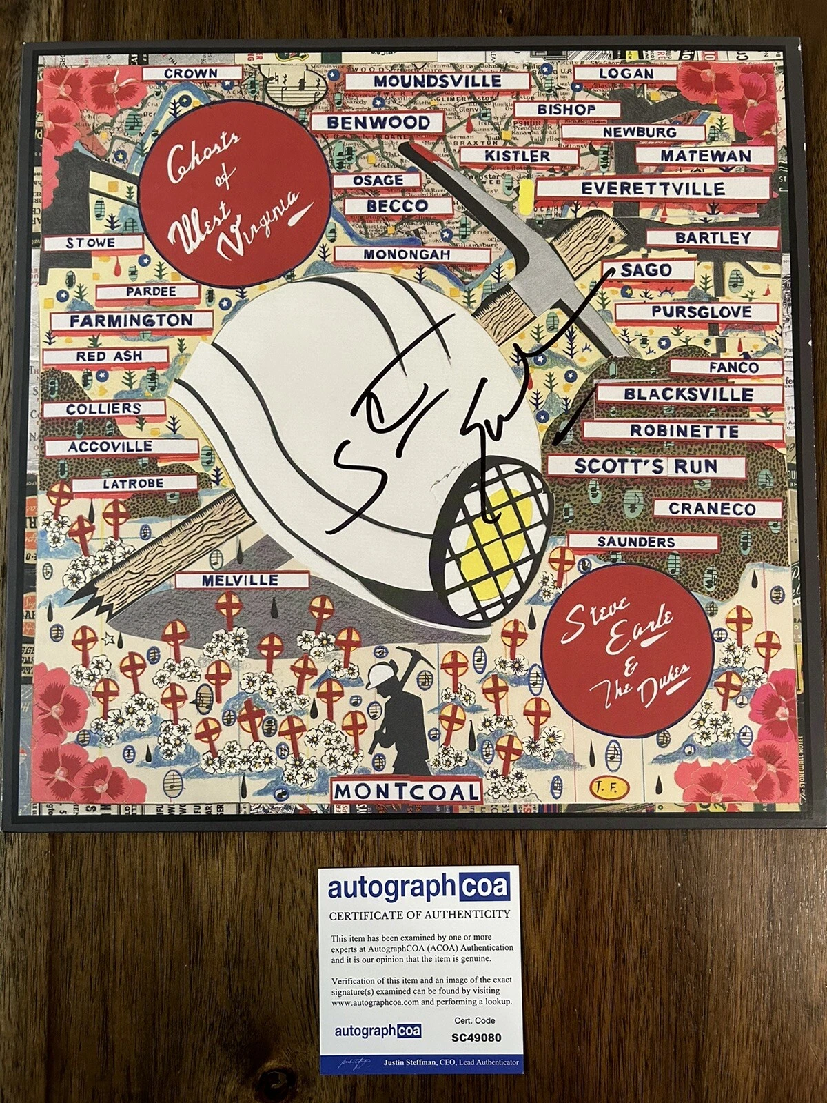 Steve Earle ‘Ghost Of West Virginia’ Signed Vinyl Album Folk Singer ACOA
