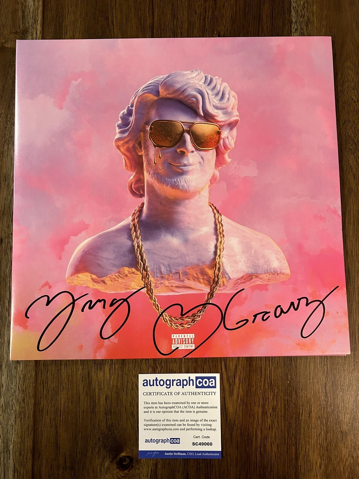 ‘YUNG GRAVY’ SIGNED AUTOGRAPH ‘GASANOVA’ VINYL ALBUM LP RAPPER ACOA COLLECTIBLE MEMORABILIA
