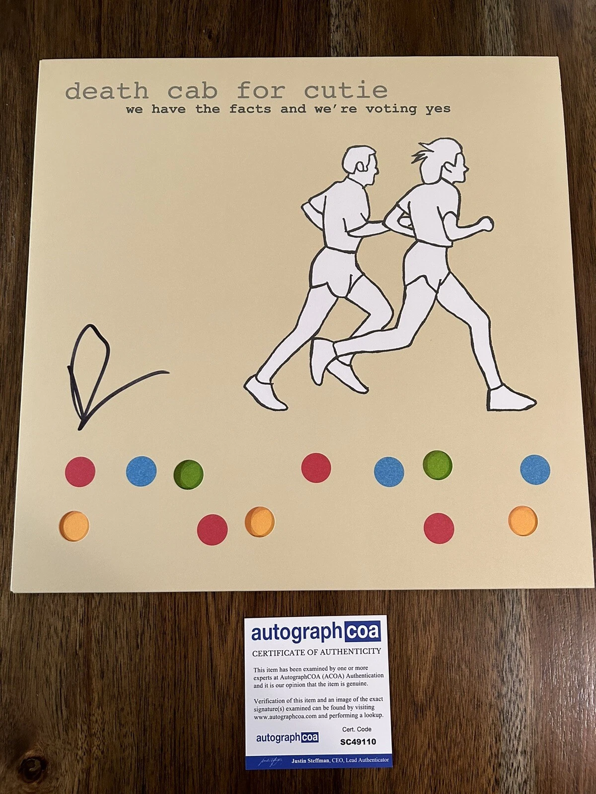 Ben Gibbard ‘Death Cab For Cutie’ Signed LP Vinyl Album ‘We Have The Facts’ ACOA
