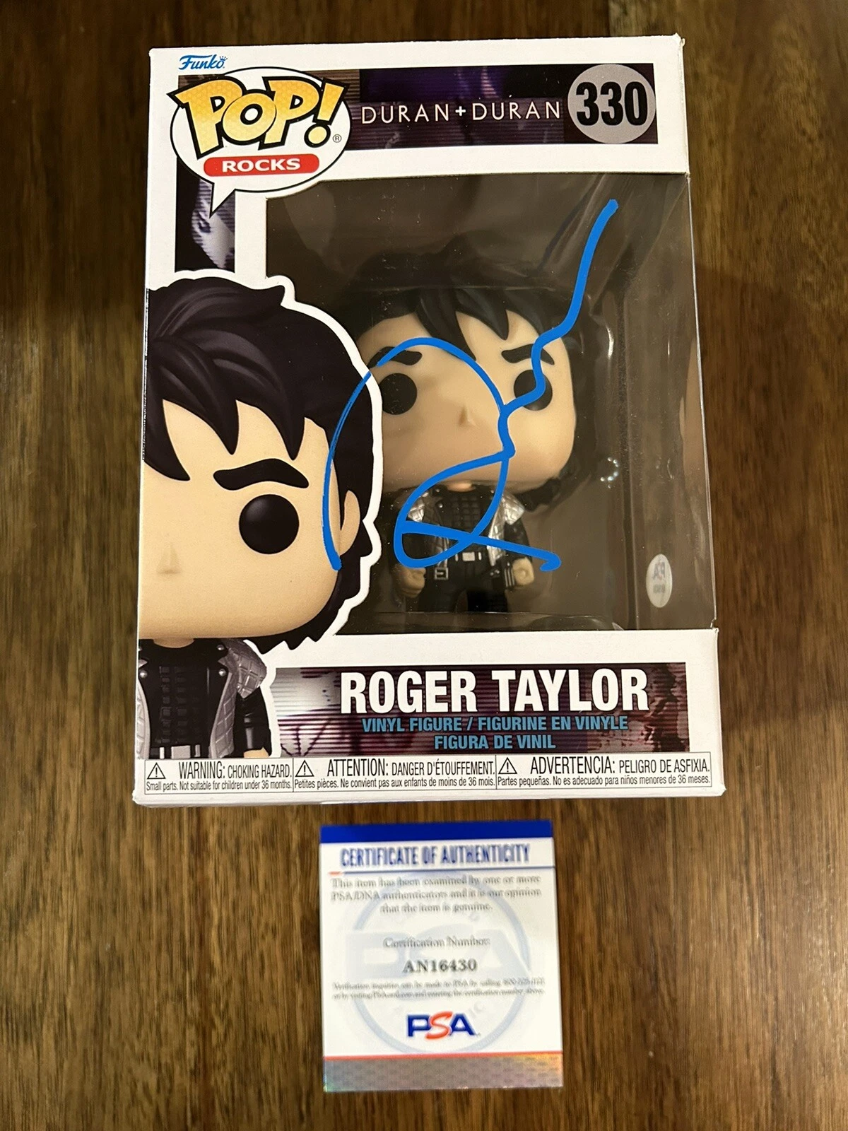 Roger Taylor ‘Duran Duran’ Signed Autograph Funko Pop PSA COA Drummer
